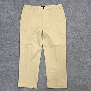 Orvis Khakis Pants Mens 38 X 30 Beige Cotton Classic Straight Leg Pocket Zip Fly